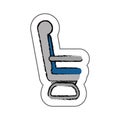 airplane chair isolated icon
