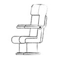 Airplane chair isolated icon Royalty Free Stock Photo