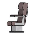 Airplane chair isolated icon Royalty Free Stock Photo