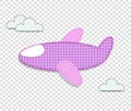 Airplane clip art for scrapbook or baby shower greeting card Royalty Free Stock Photo