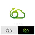 Airplane Cloud Logo Design Concept Vector. Transportation Cloud Logo Template Vector