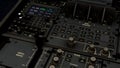 Airplane cockpit control panel with ENG. Royalty Free Stock Photo