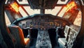 airplane cockpit