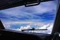 airplane cockpit window Royalty Free Stock Photo