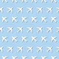 Airplane Commercial Aviation Seamless Sign Pattern