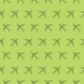 Airplane Commercial Flight Seamless Silhouette Pattern