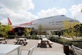 Corendon Boeing 747 in hotel garden