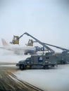 Airplane Deicing Operations Royalty Free Stock Photo