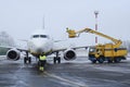 Airplane Deicing Royalty Free Stock Photo