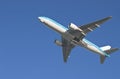 Airplane departing Royalty Free Stock Photo