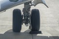 airplane detail of landing gear Royalty Free Stock Photo