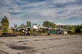 Airplane on display at an aviation museum in Poltava, Ukraine