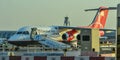 Airplane docking at Dubai Airport