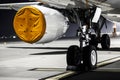 Airplane engine close up Royalty Free Stock Photo