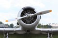 Airplane engine with propeller Royalty Free Stock Photo