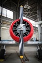 Airplane engine and propeller Royalty Free Stock Photo