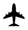 Airplane flat icon isolated on white eps 10 Royalty Free Stock Photo