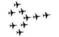 Airplane flight pattern white background. Seamless pattern plane. Vector