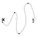 Information icon vector illustration. Information symbol.Airplane flight route or air plane destination line path vector icon