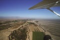 An airplane is fly on the area of Nazca Lines, and is going to take tourists over the Nazca Lines. Royalty Free Stock Photo