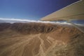 An airplane is fly on the area of Nazca Lines, and is going to take tourists over the Nazca Lines. Royalty Free Stock Photo