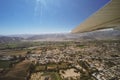 An airplane is fly on the area of Nazca Lines, and is going to take tourists over the Nazca Lines. Royalty Free Stock Photo