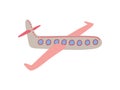 Airplane, Flying Aaircraft, Summer Travel Sign Symbol Vector Illustration