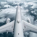 Airplane Flying Above Clouds Royalty Free Stock Photo