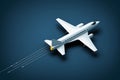 Airplane Flying Above Earth 041125 Royalty Free Stock Photo