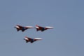 Airplane flying on an air show