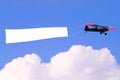Airplane flying blank banner