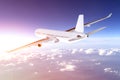 Airplane flying concept. Royalty Free Stock Photo
