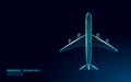 Airplane flying in a dark night sky. Flight up tourism journey symbol concept speed travel symbol. Transportation Royalty Free Stock Photo