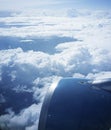 Airplane flying sky Royalty Free Stock Photo