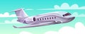 Airplane flying in sky vector illustration Royalty Free Stock Photo