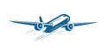 Airplane flying symbol. airline, journey icon vector illustration