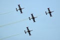 Airplane formation in assault-4 Royalty Free Stock Photo