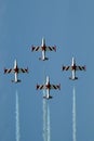 Airplane formation in assault-5 Royalty Free Stock Photo