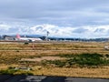 Frankfurt international airport on a cloudy day