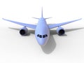 Airplane front view illustration Royalty Free Stock Photo