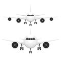 Airplane front view vector design illustration Royalty Free Stock Photo