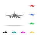 airplane with gangway icon. Elements of Airport multi colored icons. Premium quality graphic design icon. Simple icon for websites