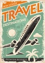 Airplane graphic on travel brochure