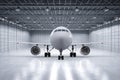 Airplane in hangar