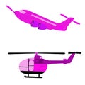 Airplane and helicopter