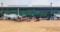 Airplane in Ho Chi Minh Intenational Airport, Vietnam Royalty Free Stock Photo