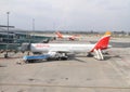 Airplane Iberia on airport Royalty Free Stock Photo