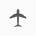 Airplane icon, aircraft, plane, flight, aeroplane, arrival, departure