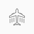 Airplane icon, aircraft, plane, flight, aeroplane, arrival, departure