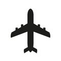 Airplane icon black icon Royalty Free Stock Photo